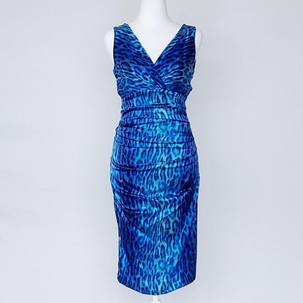 Cache Women’s Blue Animal Print Dress Size - 0